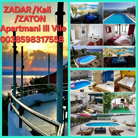 アパート Zadar Franov On Island Ugljan With The Pool, Bbq And Beautiful Sea-view! *